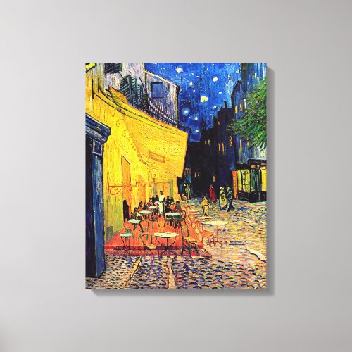 Vincent Van Gogh _ Cafe Terrace At Night Fine Art Canvas Print