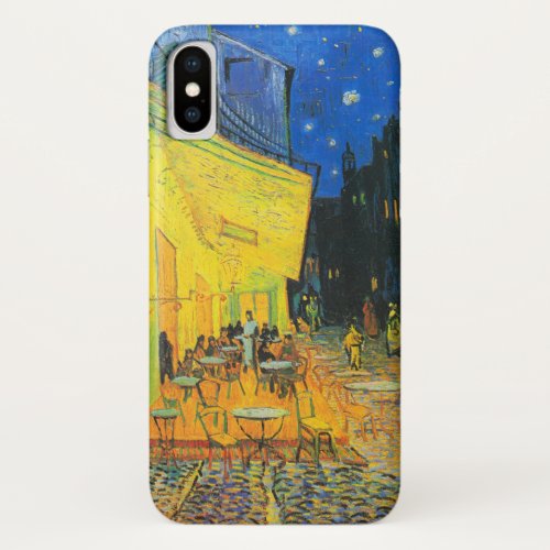 Vincent Van Gogh Cafe Terrace At Night Fine Art iPhone X Case