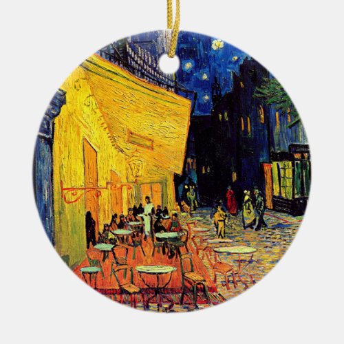 Vincent Van Gogh _ Cafe Terrace At Night Fine Art Ceramic Ornament