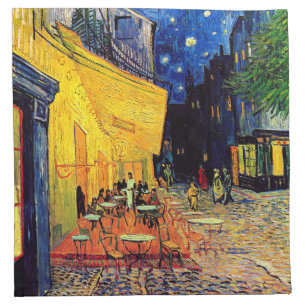 Vincent Van Gogh - Cafe Terrace At Night Fine Art Cloth Napkin