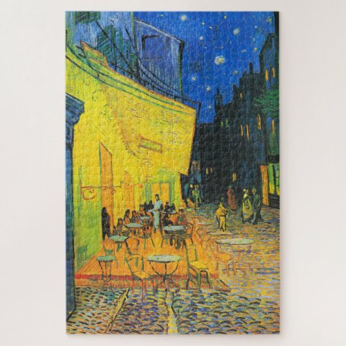 Vincent Van Gogh Cafe Terrace At Night Fine Art Jigsaw Puzzle