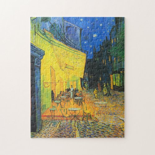 Vincent Van Gogh Cafe Terrace At Night Fine Art Jigsaw Puzzle