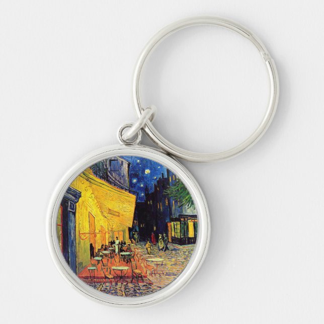 Vincent Van Gogh - Cafe Terrace At Night Fine Art Keychain (Front)