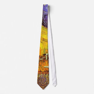 Vincent Van Gogh Cafe Terrace At Night Fine Art Neck Tie