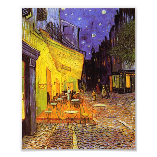 Vincent Van Gogh Cafe Terrace At Night Fine Art Photo Print (Front)