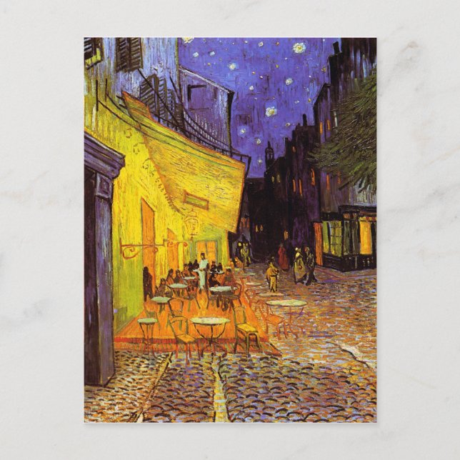 Vincent Van Gogh Cafe Terrace At Night Fine Art Postcard (Front)