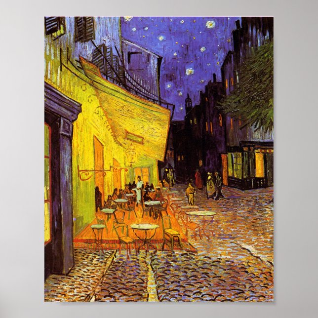 Vincent Van Gogh Cafe Terrace At Night Fine Art Poster (Front)