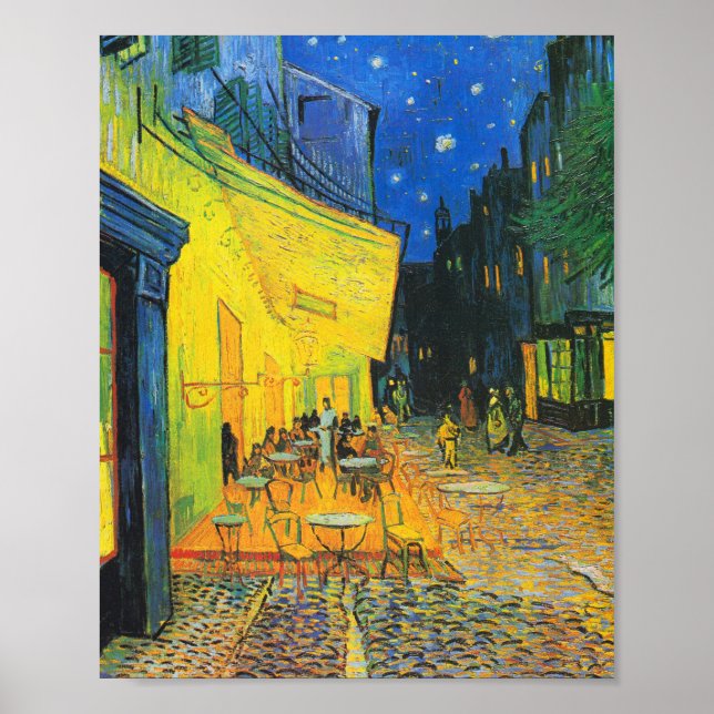 Vincent Van Gogh Cafe Terrace At Night Fine Art Poster (Front)