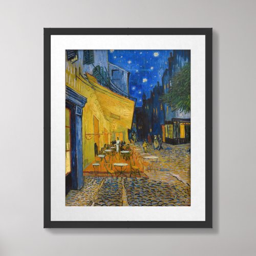 Vincent van Gogh _ Cafe Terrace at Night Framed Art