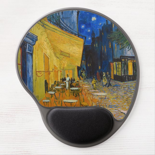 Vincent van Gogh - Cafe Terrace at Night Gel Mouse Pad (Front)