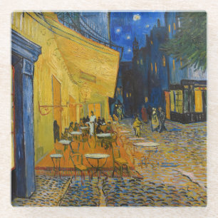 Vincent van Gogh - Cafe Terrace at Night Glass Coaster