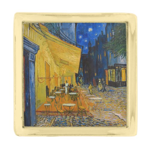Vincent van Gogh _ Cafe Terrace at Night Gold Finish Lapel Pin