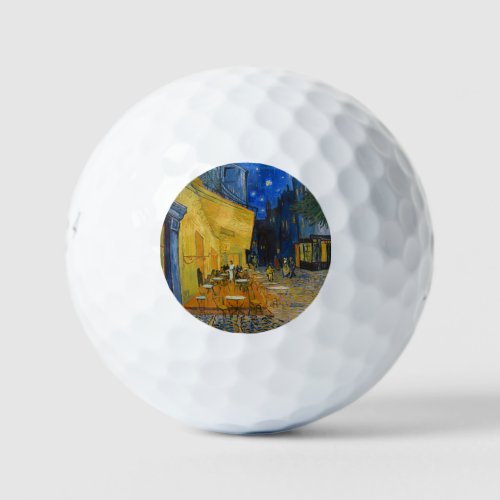 Vincent van Gogh _ Cafe Terrace at Night Golf Balls