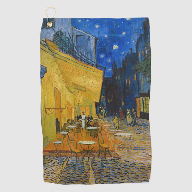 Vincent van Gogh - Cafe Terrace at Night Golf Towel (Front)