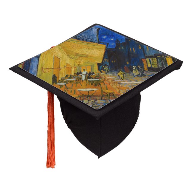 Vincent van Gogh Cafe Terrace at Night Graduation Cap Topper