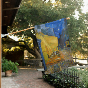 Vincent van Gogh - Cafe Terrace at Night House Flag