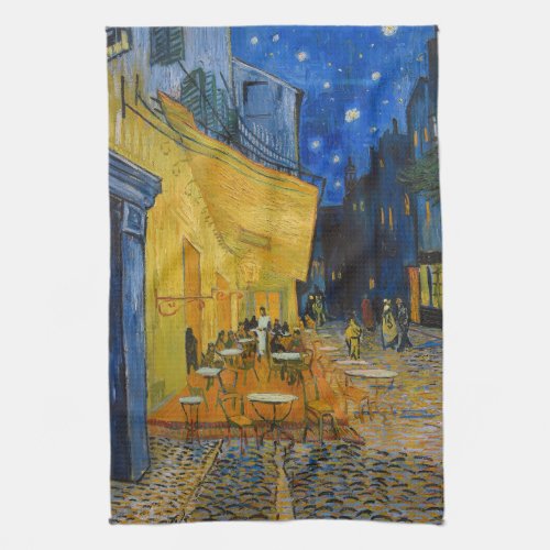 Vincent van Gogh _ Cafe Terrace at Night Kitchen Towel