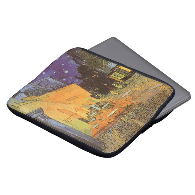 Vincent van Gogh - Cafe Terrace at Night Laptop Sleeve (Front Top)