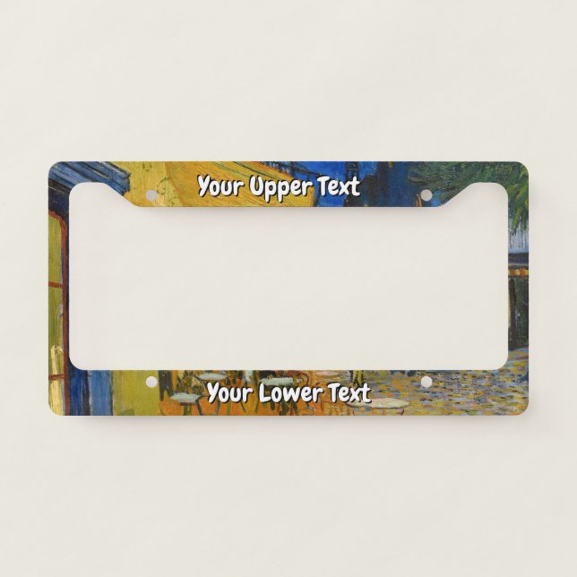 Vincent van Gogh - Cafe Terrace at Night License Plate Frame (Front)