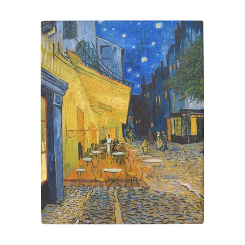 Vincent van Gogh _ Cafe Terrace at Night Metal Print
