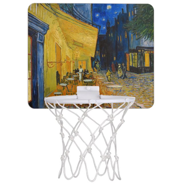 Vincent van Gogh - Cafe Terrace at Night Mini Basketball Hoop (Front)