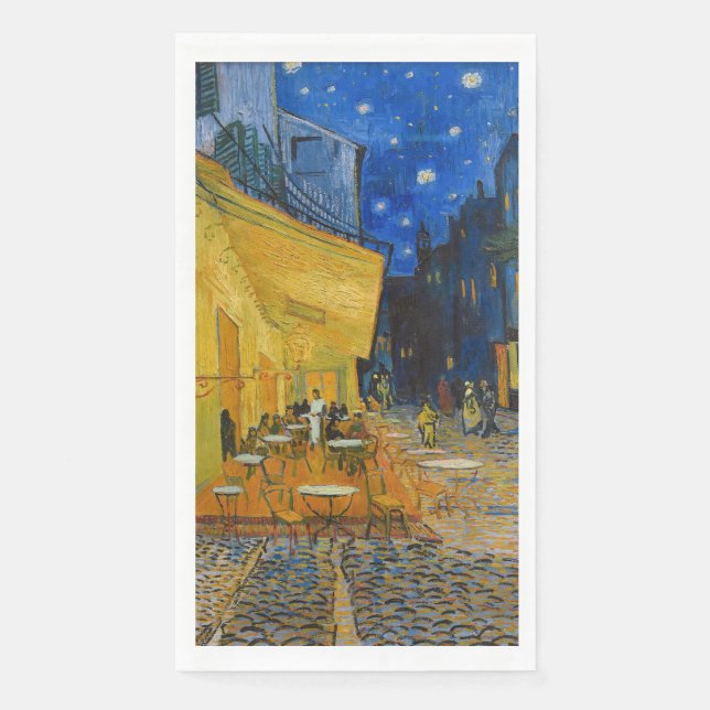 Vincent van Gogh - Cafe Terrace at Night Paper Guest Towels (Front)