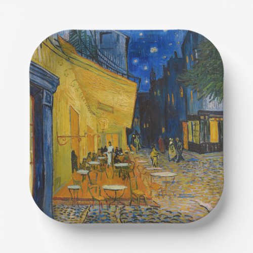 Vincent van Gogh _ Cafe Terrace at Night Paper Plates