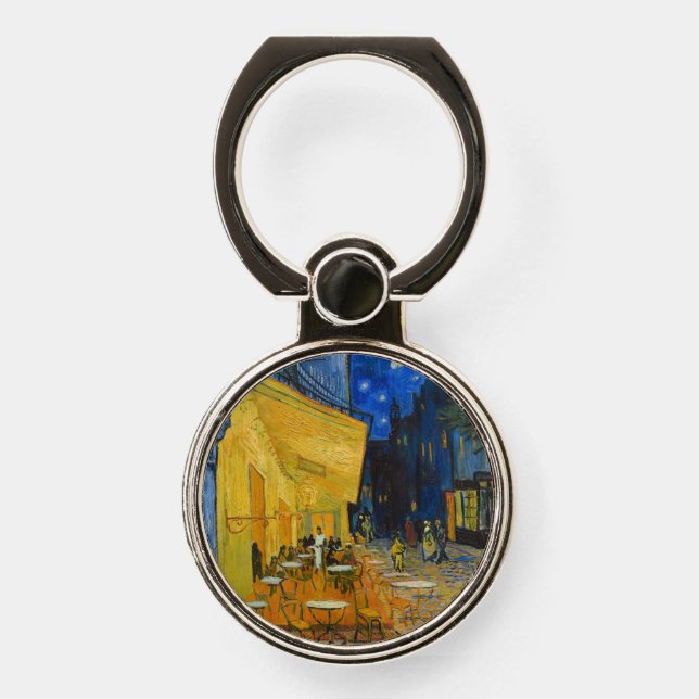 Vincent van Gogh - Cafe Terrace at Night Phone Ring Stand (Front)