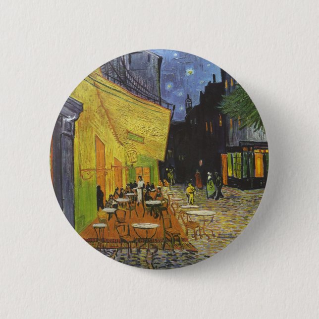 Vincent Van Gogh - Cafe Terrace at Night Pinback Button (Front)