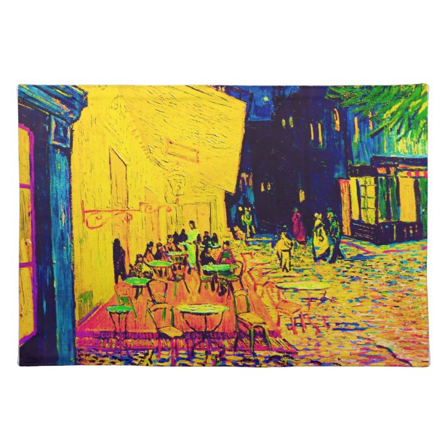 Vincent Van Gogh - Cafe Terrace At Night Pop Art Placemat (Front)