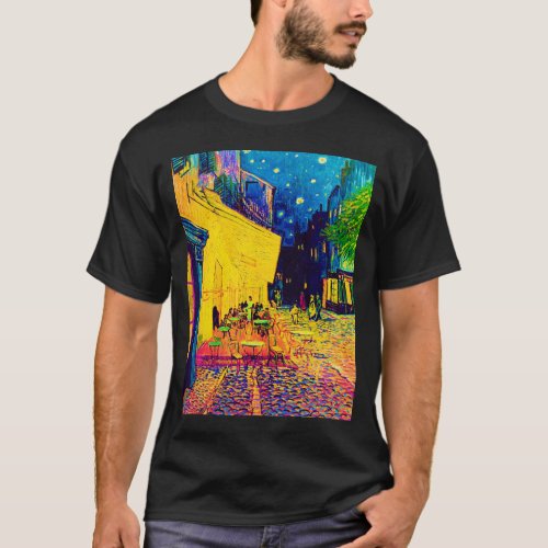 Vincent Van Gogh _ Cafe Terrace At Night Pop Art T_Shirt