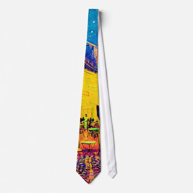 Vincent Van Gogh - Cafe Terrace At Night Pop Art Tie (Front)