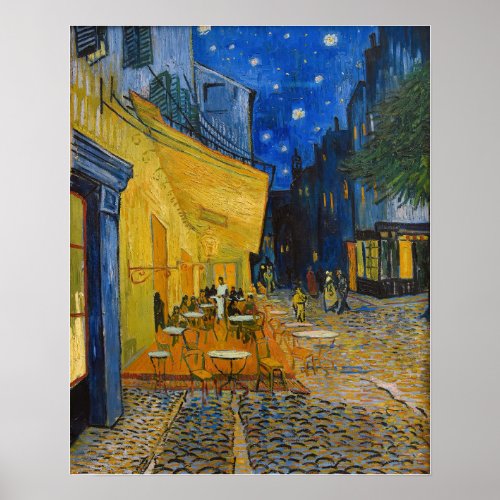 Vincent van Gogh _ Cafe Terrace at Night Poster