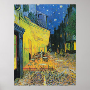 Vincent van Gogh Cafe Terrace at Night Poster