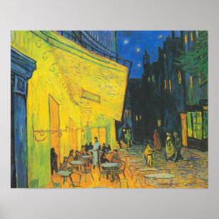 Vincent Van Gogh Cafe Terrace at Night Poster