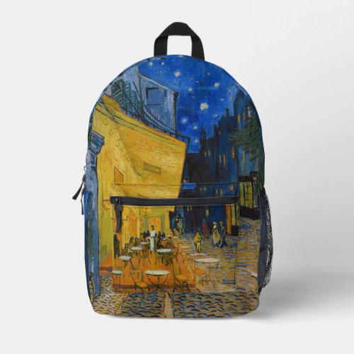 Vincent van Gogh _ Cafe Terrace at Night Printed Backpack