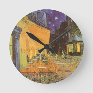 Vincent van Gogh - Cafe Terrace at Night Round Clock