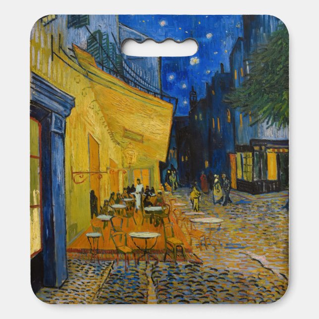Vincent van Gogh - Cafe Terrace at Night Seat Cushion (Front Vertical)