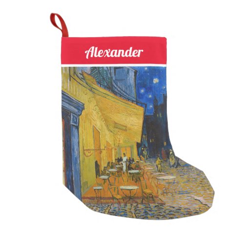 Vincent van Gogh _ Cafe Terrace at Night Small Christmas Stocking