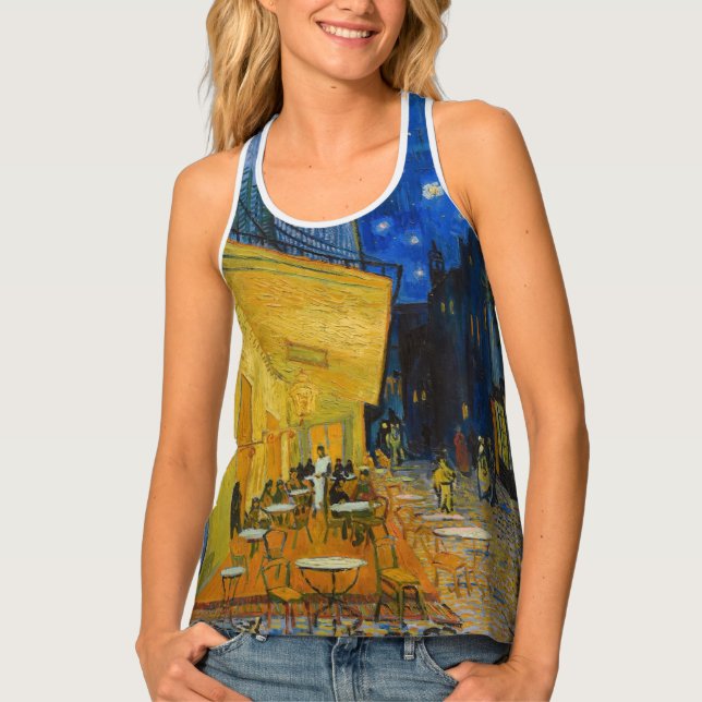 Vincent van Gogh - Cafe Terrace at Night Tank Top (Front)