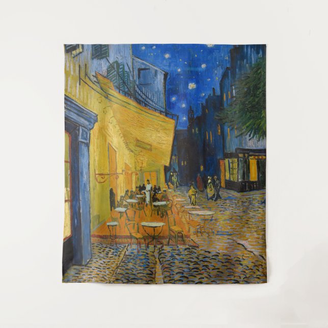Vincent van Gogh - Cafe Terrace at Night Tapestry (Front)