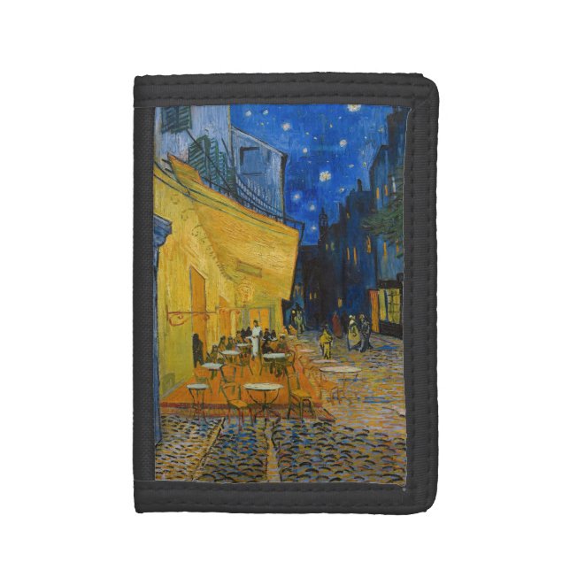 Vincent van Gogh - Cafe Terrace at Night Trifold Wallet (Front Vertical)