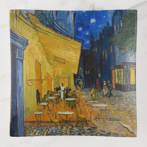 Vincent van Gogh _ Cafe Terrace at Night Trinket Tray