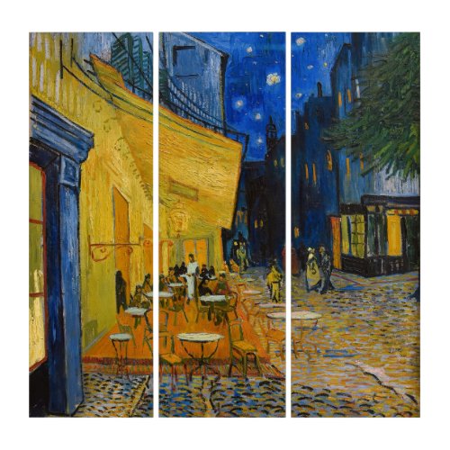 Vincent van Gogh _ Cafe Terrace at Night Triptych