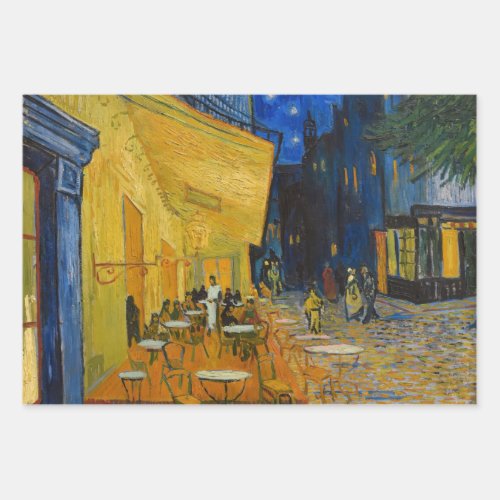 Vincent van Gogh _ Cafe Terrace at Night Wrapping Paper Sheets