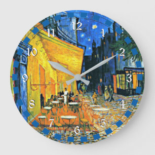 Vincent Van Gogh: Cafe Terrace Large Clock