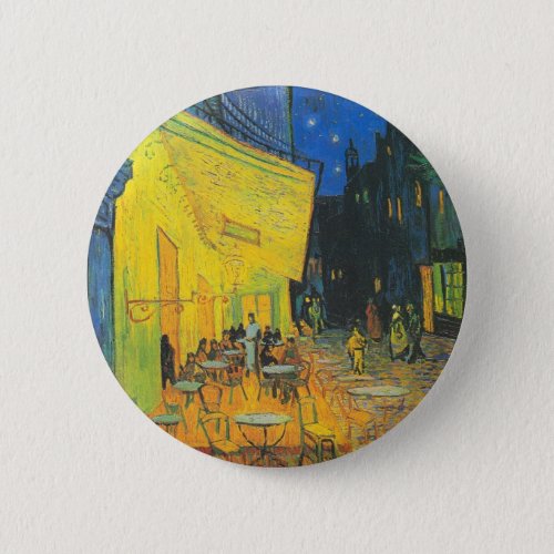 Vincent Van Gogh Cafe Terrace Masterpiece Button