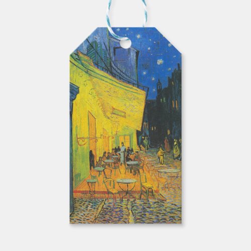 Vincent Van Gogh Cafe Terrace Masterpiece Gift Tags