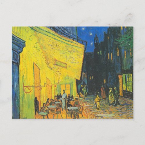 Vincent Van Gogh Cafe Terrace Masterpiece Postcard