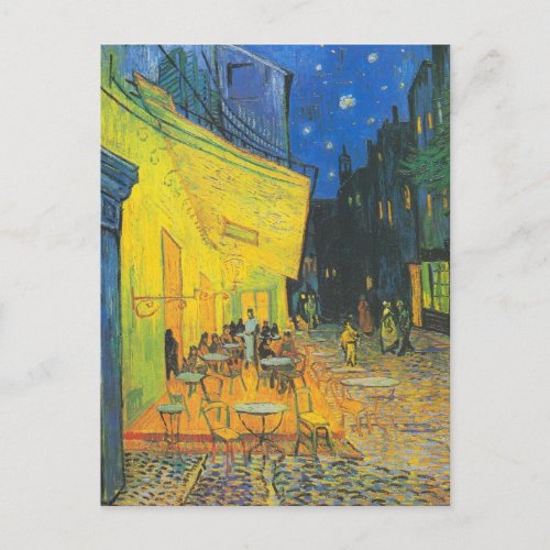 Vincent Van Gogh Cafe Terrace Masterpiece Postcard